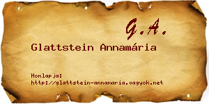 Glattstein Annamária névjegykártya